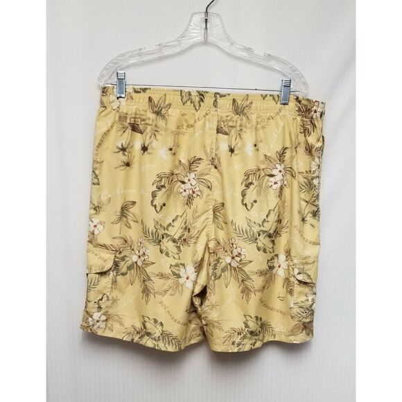 Caribbean Joe Swim Shorts Multicolor Yellow Size XL - Picture 4 of 6